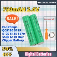 New 750mAH 2.4V HSY-AAA0.75-PHP NI-MH Replacement Battery for Philips QC5130 5115 5120 5135 5570 558