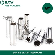 SATA 1/2'' DR. 12PT. DEEP SOCKET / FLOWER SOCKET BOX / 10MM 12MM 13MM 14MM 16MM 17MM 18MM 19MM