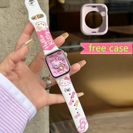 3D Imprint Silicone Strap Case For A-pple Watch Series10 Series9 87654321 SE,SE2, Ultra,Ultra2 iwatc