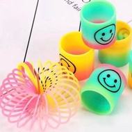 Small rainbow smile spring small spiral spring toy/ spiral toy/