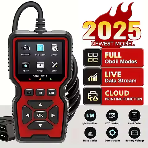 Car OBD2 Scanner Diagnostic Tool V519 Multi-language EML327 OBDII Car Voltage Tester Engine Fault Co