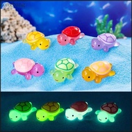 Zone 5Pcs Mini Luminouses Turtles Home Landscaping Resins  Glowing Turtles Garden FishTank Miniature