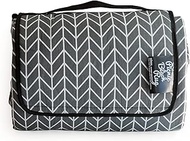 GENIAL Picnic Beach Rug, Arrow Blue Gray Leisure Sheet, Thick, Large, 7.9 x 5.9 inches (200 x 150 cm