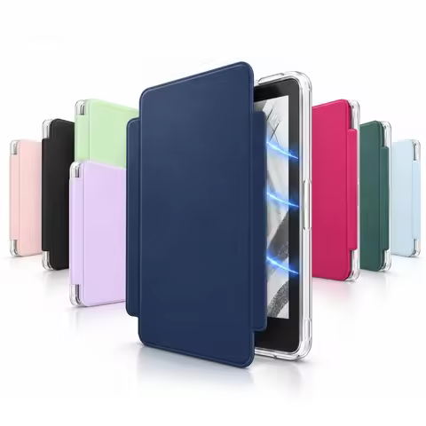 Magnetic Detachable 7 inch e-Reader Case Acrylic Shockproof Folio Cover Auto Sleep Wake Wear Resista