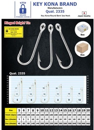 Kail Pancing KKB 2335 / box 100pcs Key Kona Brand Kail leher panjang kail cap kunci