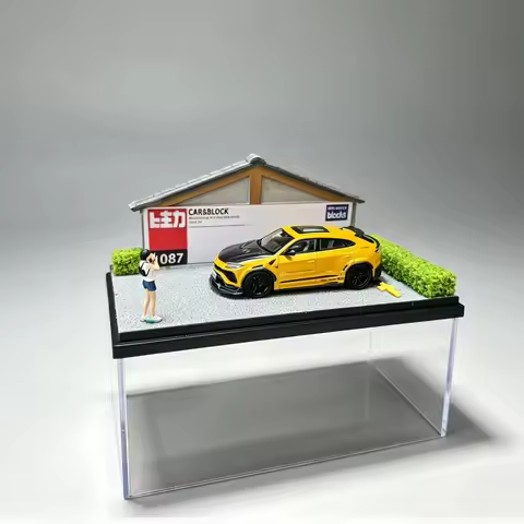 1 64 Scale Advertising Sign Scene Mini Car Model Acrylic Display Base Home Decoration Photographer G