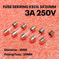 (PER 5 PIECES) 3A 250V GLASS FUSE 5X20MM SMALL FUSE