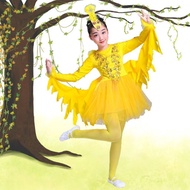 Children Bird Costume Little Lotus Style Bird Picking Bird Bird Dance Costume Little Egret Yellow Bi