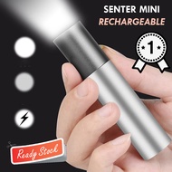 Senter LED Mini Cree XM-L T6 with Powerbank 1200mAh Multifungsi Zoomable USB Rechargeable Paling Ter