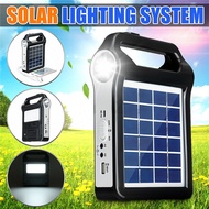 Solar Panel Outdoor Waterproof Portable Camping Flashlight Emergency Power Solar Panel With Side Lights