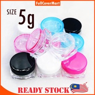 (HM61) 5g Cosmetic Cream Container Round Square Bottom Skincare Trial Sample Empty Bottle Box kosmet