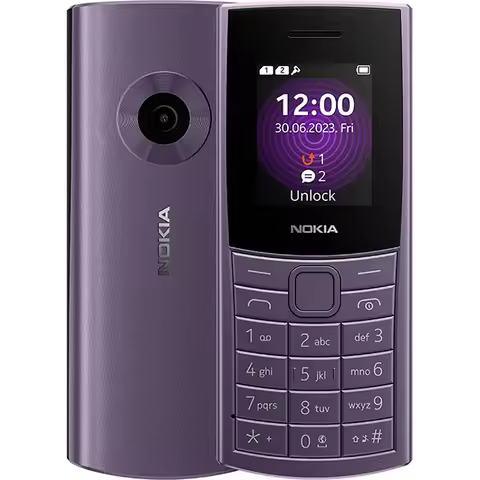 Nokia 110 4G 2023 Spare Phone 1.8 Inch 1000mAh FM Radio 3.5mm Bluetooth 5.0 USB-C Interface LED Flas