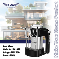 Hand Mixer เครื่องผสมมือ HM- H27 ABS plastic body Stainless steel full metal gear pure copper 400W 5