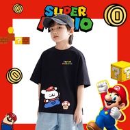 Super Mario Tshirt Mario Luigi & Line Puppy Tshirt for Kids Unisex Tshirt 100-150cm 007