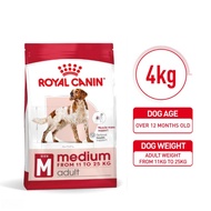 Royal Canin Medium Adult (4kg) Dry Dog Kibble Food - Size Health Nutrition