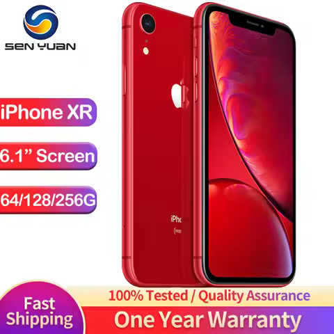 Original Apple iPhone XR Used 4G LTE Mobile Phone Unlocked 6.1" Display 3GB RAM 64GB/128GB/256GB ROM