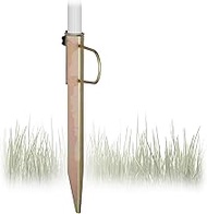 Relaxdays Lawn Spike Parasol, Garden Umbrella Stand, Galvanised Steel, for Pole Sizes up to 32 mm, H