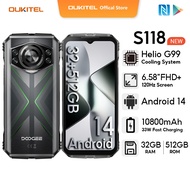 OUKITEL Doogee S118 (512) Android 14 32GB+512GB 6.6" FHD+ 120Hz Screen Mobile 10800mAh 33W Fast chra