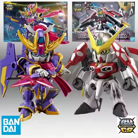 Bandai SDCS Assembled Mecha Combo Purple Ninja F-Kunoichi Kai & Phoenix Gundam Dual Silhouette Multi