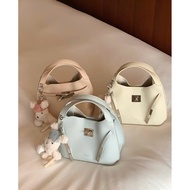 Togo Leather Handheld Chioo Bag with Bear Charm