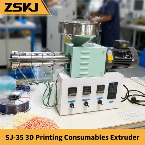 0.1-3 Kg/H SJ35 3D Printer Filament Extruder Machine Mini Xps Foam Making Machine Pet Plastic Extrus
