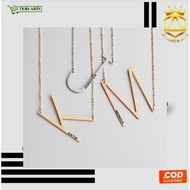 Premium anti-rust titanium name initial necklace latest initial letter necklace