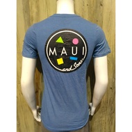 Maui and Sons Washed Blue Back Circle Logo Tshirt Tee Overruns