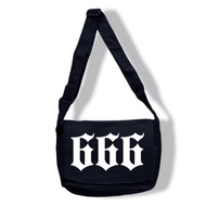 Men's Sling Bag School Bag 666 Free Sticker