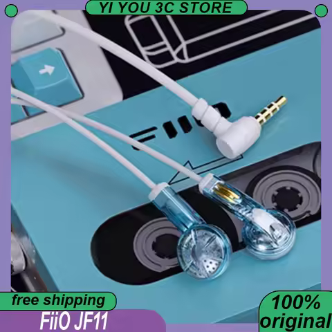 Fiio JF11 In Ear Headphones with Mic 4.4mm Dynamic Driver Bass Music Sport Earphones Wired Earbuds C