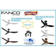 FANCO DELGALA (45/52INCH) / F STAR (36/46/52INCH) DC MOTOR CEILING FAN WITH REMOTE CONTROL AND FREE EXPRESS DELIVERY