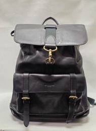 Coach 黑色皮革後背包
