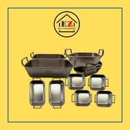 MINI SQUARE KADAI/ RECTANGULAR KADAI/ STAINLESS STEEL BOWL/ MANGKUK/ SEGI BERTANGKAI /CURRY PAN/SAUC