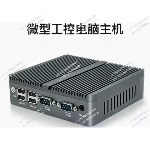 Fanless Mini Industrial PC Quad Core N100/J1900/J6412 Dual LAN RS485 Embedded Computer