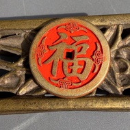 #精品好物精美招财避邪挡灾#仿古币花钱铜钱五路财花钱黄铜朱砂精工压胜钱寓意仿古币福8.14