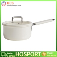 【HCS】White Ceramic Nonstick Saucepan Easy To Clean Small Cooking Pot for Restaurant Household Cookin