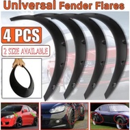 IAGG 4PCS Universal Car Fender Flares ยืดหยุ่นแต่ทนทานยูรีเทนสีดำ waja saga vvt persona viva myvi ax