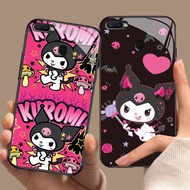 YS-64 Kuromi HD Glass Casing for OPPO A7 A12 A12S A11K A5S F9 F7 F5 Realme 2 Pro