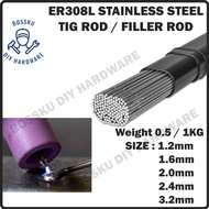 ER308L Stainless Steel Argon Welding TIG Rod / Filler Rod 500g or 1kg Size 1.2mm/1.6mm/2.0mm/2.4mm/3
