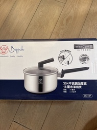 Buffalo 304不鏽鋼加厚底18cm單柄煲$180