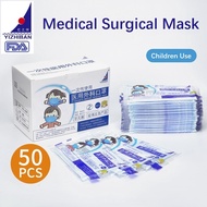 (For Children Use) Surgical Masks 3-Ply 50 Pcs Medical-Use Grade Protective Face Mask for Viruses-Proof SG Ready Stock S