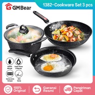 Marble Coating Frying Pan Set 1382 - Arria Panci Set 3psc