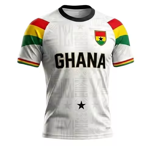 2026 Ghana National Design Football Jersey, Fan Friendly Quick Drying Casual Sports Men's T-shirt