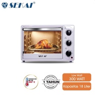 SEKAI Oven Listrik Low Watt 18Liter Oven Listrik Low Watt Kapasitas 18L Pemanggang Makanan Serbaguna