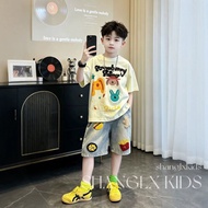 Boy Suit 2026 Children Handsome Fashionable Clothes Boy Cool Handsome Shorts Short-Sleeved t-Shirt C