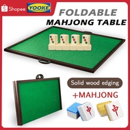 Portable Mahjong Table Foldable Mahjong Table Package Folding Mahjong Table Wooden Family Hand Rubbed Tiles (complimentary Mahjong)