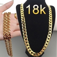 New Fashion Gold Necklace 18K Gold Men's 6MM Necklace