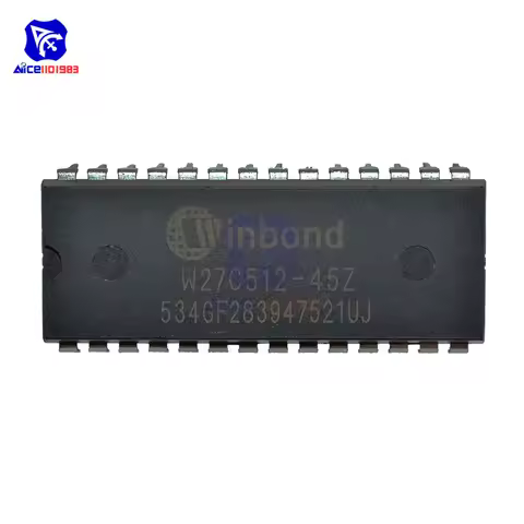 diymore 5PCS IC Chips W27C512 W27C512-45Z 28DIP IC EEPROM 512KBIT Original Integrated Circuits