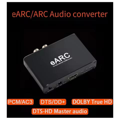 HDMI-Compatible EARC ARC Audio Extractor 192Khz Converter EARC to RCA Audio Extractor Adapter for DT