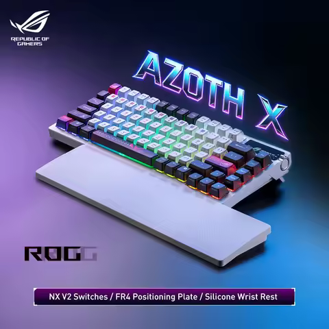 ASUS ROG Azoth X 75% Wireless Gaming Mechanical Keyboard Hot-swappable NX V2 Switch RGB OLED 3-mode 