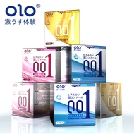 OLO 001 Condom Classic Long Lasting Ultra Thin Dotted Hyaluronic Acid 10pcs/Box Kondom